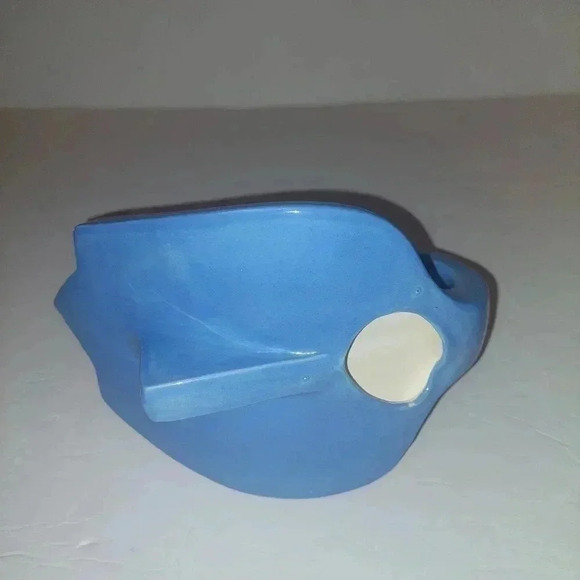 Vintage Mid-Century Blue Pottery Set Of 2 Swan Hand Towel Holder for Vanity/Bath - Picture 11 of 11
